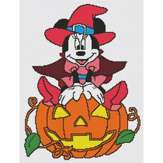 a cartoon character sitting on top of a pumpkin