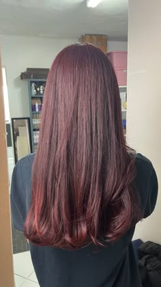 Win Red Hair, Dark Red Ish Brown Hair, Burgundy Long Hair, Berry Brown Hair Color, Wine Red Hair Aesthetic, Cabello Chocolate Cherry, Dark Cherry Red Hair Asian, Cola Cherry Hair, Cherry Cola Hair Color Aesthetic