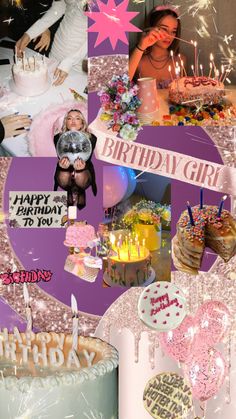 Birthday Aesthetic Collage, Happy Birthday Wallpaper Iphone, Birthday Iphone Wallpaper, Bday Collage, Birthday Wallpapers, Bday Plans, Birthday 12, Happy 12th Birthday