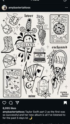 an image of some tattoos on the app for iphone or ipod, with text below it