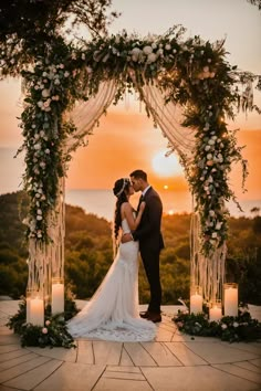 Mesmerizing Macrame Arches: Transform Your Wedding Day Backdrop Ideas For Wedding Ceremony, Outside Wedding Ceremony Ideas, Ring Arch Wedding, Modern Rustic Wedding Ideas, Engagement Decoration Ideas, Wedding Arch Alternative, Wedding Alter Ideas, Boho Wedding Altar, Modern Ethereal Wedding