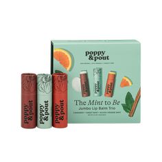 Lip Balm Trio - Poppy & Pout Jumbo Lip Balm, Mint Lip Balm, Peach Lip Balm, Coconut Lip Balm, Peach Lips, Sweet Mint, Mint To Be, Retro Surf, Oprahs Favorite Things