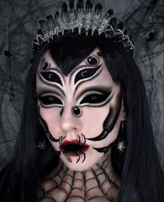 Halloween Makeup Pretty, Face Paint Makeup, Halloween Eye Makeup, Horror Makeup, Special Effects Makeup