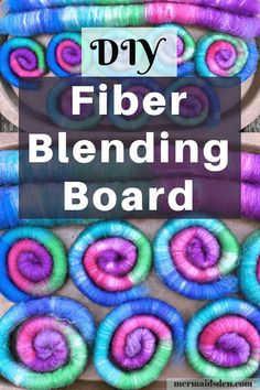 the diy fiber blending board is filled with colorful yarn