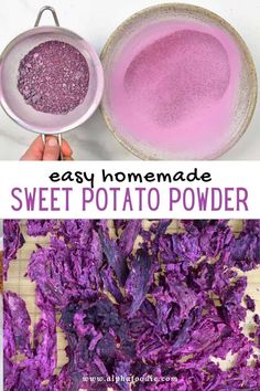 homemade sweet potato powder recipe with text overlay