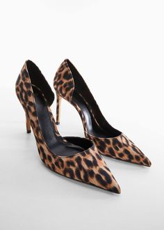 Tacón de aguja, Estampado animal print, Estampado leopardos, Con punta, 8 cm, Colección fiesta y ceremonia Leopard Print Shoes Outfit, Animal Print High Heels, Leopard High Heels, Brown Sandals Heels, Animal Print Outfits, Leopard Heels, Animal Print Shoes