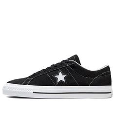 If you love the classic style and comfort of Converse One Star, then you're in luck! KICKS CREW has the Pro Black/White edition for your feet - plus a few other must-haves too. The iconic design is made with a canvas upper that's lightweight and breathable, modernized by updated features such as flexible cushioning soles for better traction so you can hit new peaks on all your everyday adventures. With its sleek black exterior emphasizing the white star detail at the side, this classic shoe offe Black One Star Converse, Converse One Star Pro, Star Converse, Converse Star, Converse One Star, Black Converse, Everyday Adventures, Junior Year, Pro Black