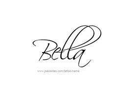 the word bela written in cursive handwriting