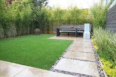 before and after photos of a small backyard