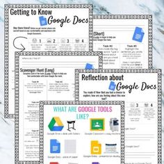 three different types of google docs are shown in this image with the title'what are google tools? '