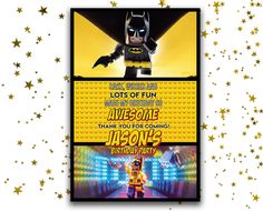 the lego batman movie birthday party poster