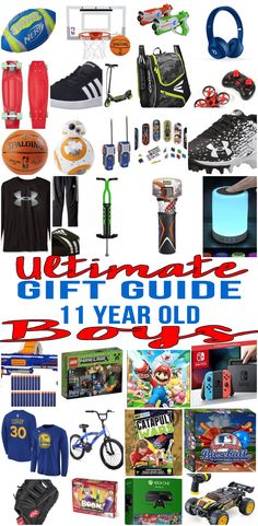 BEST Gifts 11 Year Old Boys! The ultimate gift guide ideas for 11 year olds. Get the best ideas for 11th (eleventh) birthday gifts or Christmas gifts for boys. Great for pre teen and tween boys too - they will love these fun products! Top ideas for boys 11 year olds!! Birthday Presents For Teens, Eleventh Birthday, Teen Presents, Birthday Gifts For Brother, Presents For Boys, Presents For Best Friends