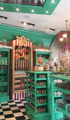 the inside of a candy shop filled with lots of sweets