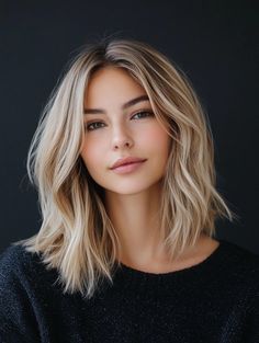 Bobs With Volume Medium, Shorter In Back Longer In Front Hair, Volumizing Haircuts For Medium Length Hair, Cute Teen Haircuts Medium, Medium Length Haircut For Volume, Hairstyles For Medium Length Hair Blonde, Medium Haircut Fine Hair, Shoulder Length Hairstyles For Fine Hair, Lobs For Fine Hair