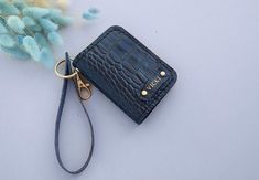 Women's leather wallet keychain made of genuine leather handmade. Leather Coin Purse With Key Clip As Gift, Leather Coin Purse With Key Clip For Gift, Handmade Rectangular Keychains For Everyday Use, Leather Rectangular Coin Purse With Key Clip, Rectangular Coin Purse With Key Leash As Gift, Rectangular Leather Wristlet Gift, Luxury Handmade Wallets, Luxury Handmade Wallets For Everyday Use, Leather Card Holder With Key Clip For Gift