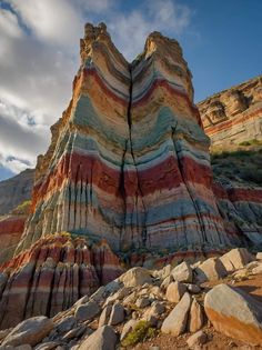 the rock formations are very colorful and interesting