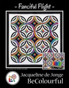 a book cover with an image of a colorful quilt