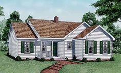 this is an artist's rendering of the country house plans for small homes and cottages