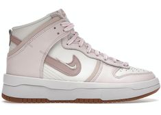 Buy and sell authentic Nike shoes on StockX including the Nike Dunk High Up Sail Light Soft Pink (W) and thousands of other sneakers with price data and release dates. Nike Dunks High, Custom Sneakers Diy, Preppy Shoes, Shoe Display, Nike Dunk High, Nike Sneakers Women, Dunk High, Hype Shoes, Cute Nikes