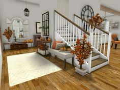 not my work #fall #bloxburg #inspohome Fall Grass Colors Bloxburg, Bloxburg House Exterior Colors Schemes Fall, Fall Bathroom Bloxburg, Christmas Bloxburg House Ideas, Fall Bloxburg House Layouts, Bloxburg House Christmas, Bloxburg Fall Living Room, Bloxburg Small House Ideas, Bloxburg Foyer