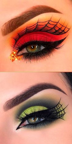 Web Eyeliner, Marvel Makeup, Spider Web Makeup, Web Makeup, Fantasy Make-up, Holloween Makeup, Cute Halloween Makeup