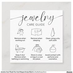 a poster with instructions on how to use jewelry