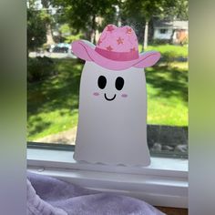 About 5x5 Pink Cowboy Hat, Pink Cowboy, Cowboy Hat, Cowboy Hats, Pink White, Accent Decor, Ghost, Cowboy, Hats