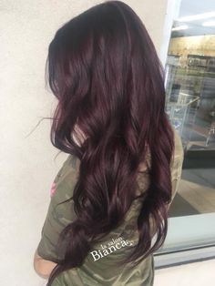 Mulberry Hair Color, Blood Red Hair, Hairstyle Aesthetic, Black Cherry Hair, Asian Long Hair, Wine Hair Color, Wine Red Hair, Wine Hair, Red Hair Inspo