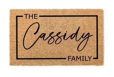 Personalized Family Name Border Custom Doormat Customized Door Mat Ideas, Family Door Mat, Outdoor Rug Diy, Front Porch Decorating Ideas, Porch Decorating Ideas, Patio Inspiration, Front Porch Decorating, Coir Doormat, Custom Doormat