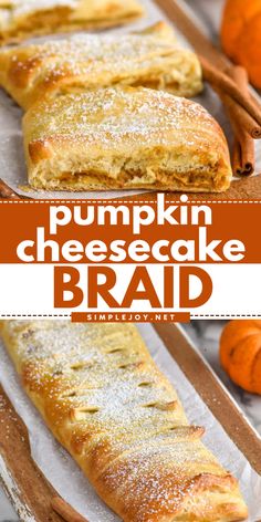 Indulge in a delightful fall treat with this Pumpkin Cheesecake Braid—a sweet twist on pumpkin food ideas and simple fall desserts. Enjoy layers of pumpkin cheesecake filling, braided into soft dough, perfect for cozy evenings! Pumpkin Food Ideas, Simple Fall Desserts, Pumpkin Puff Pastry, Pumpkin Cheesecake Filling, Sweet Puff Pastry, Pumpkin Food, Puff Pastry Desserts, Pumpkin Recipes Easy