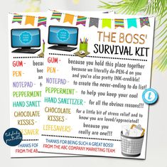 the boss's survival kit includes two laptops, a cup and a plant