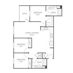 the floor plan for a two bedroom apartment