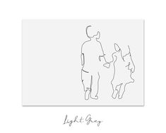 a black and white drawing of a man and woman holding hands with a dog on their lap