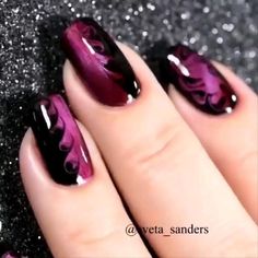 https://pin.it/gNHiRDu Floral Nail Art, Nail Art Videos, Floral Nails, Nail Art Tutorial, Nail Art Diy, Diy Nails, Beauty Nails, Stylish Nails