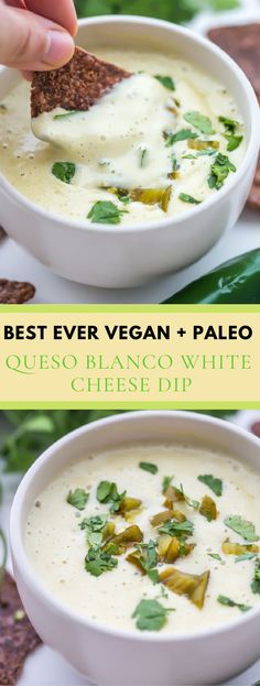 the best vegan and paleo quesadilla dip recipe with white cheese dip