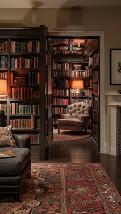 a living room filled with lots of books