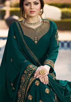 Kurti Combination, Heavy Duppata, Pakistani Gharara, Orang India, Kurti Fashion, Churidar Suits, Palazzo Suit, Lehenga Style