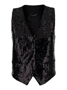 Vest Black Sleeveless Front button closure Tonal buttons Sequin embellishments on the front Tech fabric Regular fitComposition: 100% POLYESTER Outerwear Vest, Pleats Please Issey Miyake, Sleeveless Vest, Black Blazer, Black Sleeveless, Yoga Wear, Outerwear Women, The List, Nightwear