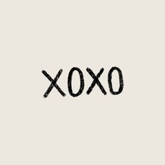 the word xoxo written in black ink