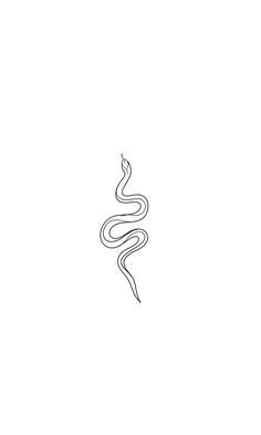 a black and white drawing of a snake