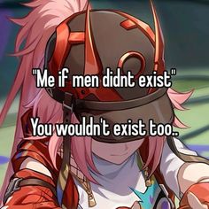 an anime character with pink hair wearing a helmet