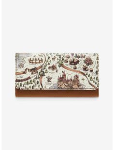 a wallet with a map on it