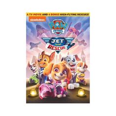 the dvd cover for paw patrol jet rescue