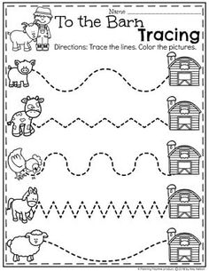 the worksheet for teaching to learn how to write and draw lines with animals