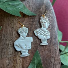 Polymer Clay with gold plated stainless steel posts Artemis And Apollo, Apollo Statue, Etsy Earrings, Polymer Clay, Accessory Gift, Pet Supplies, Paper Party Supplies, Stud Earrings, Plating