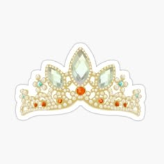 a tiara sticker on a white background