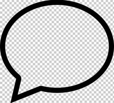 a black and white speech bubble icon on a transparent background png clipart free