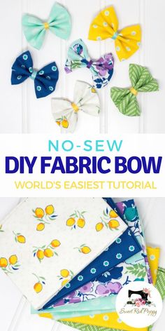 no sew diy fabric bow world's fastest tutorial book by sue