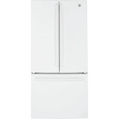 a white refrigerator freezer sitting next to each other