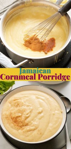 this is an image of jamaican cornmeal porridge